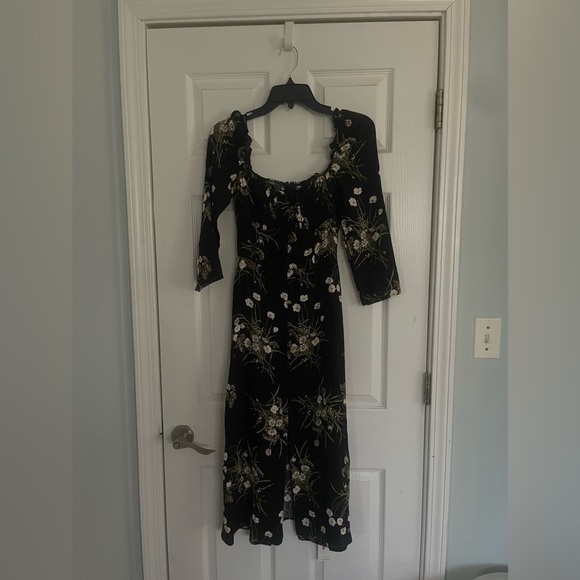 Reformation Fairway Floral Print Crepe Midi Dress - Picture 6 of 9